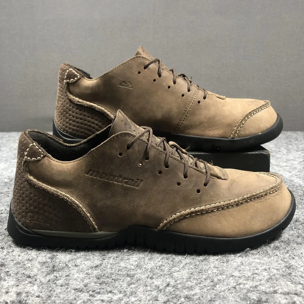 Montrail Whidbey GTX Shoes Mens 9 Brown Nubuck Waterproof Hiking Comfort